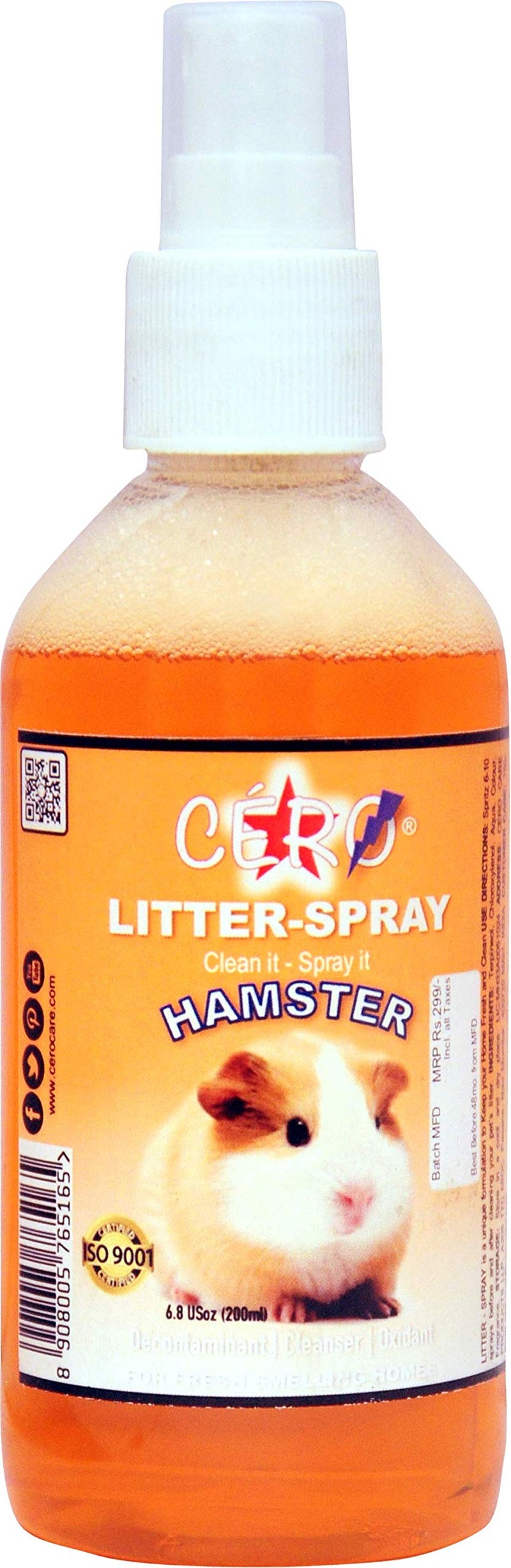 CERO ® Hamster Litter Spray Decontaminant (200ml) - Image 2