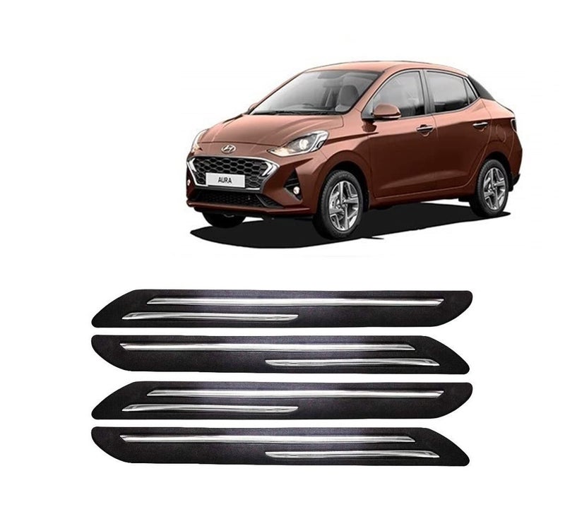 Car Bumper Guard for Hyundai Aura - (Chrome Strip)