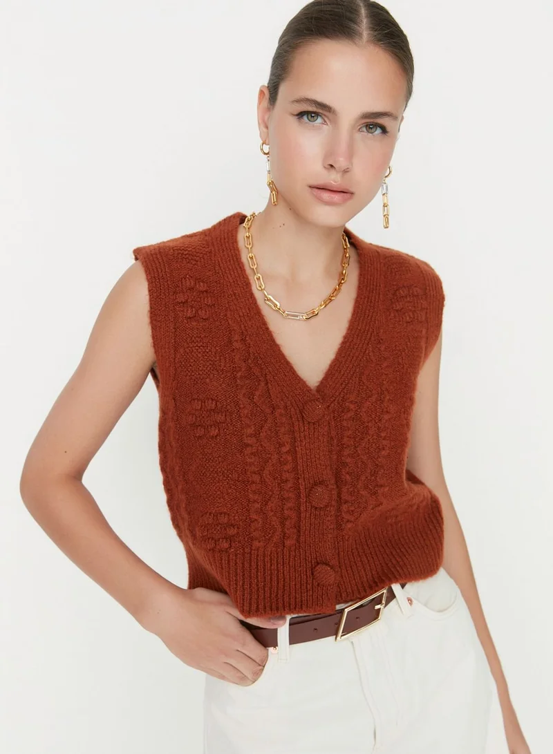 trendyol V-Neck Knitted Sweater