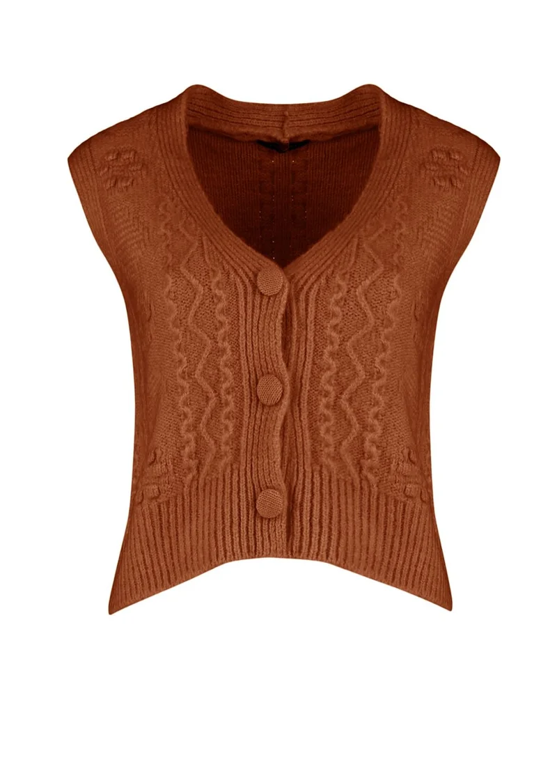 trendyol V-Neck Knitted Sweater