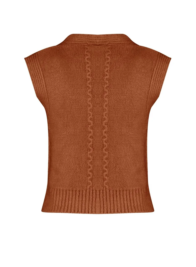 trendyol V-Neck Knitted Sweater