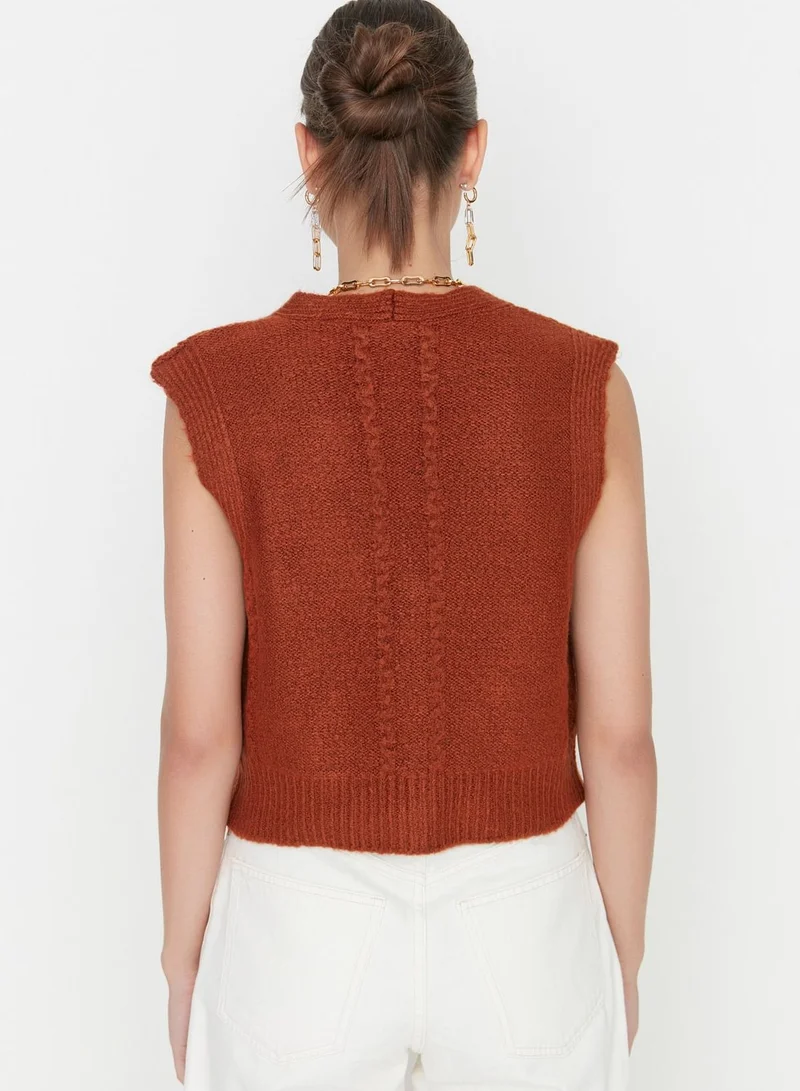 trendyol V-Neck Knitted Sweater