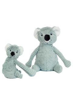 Les Deglingos Trankilou Koala Mom & Baby Plush Toy - Mint Green, Soft Corduroy, Eco-Friendly, Suitable for Babies & Toddlers  - Image 3