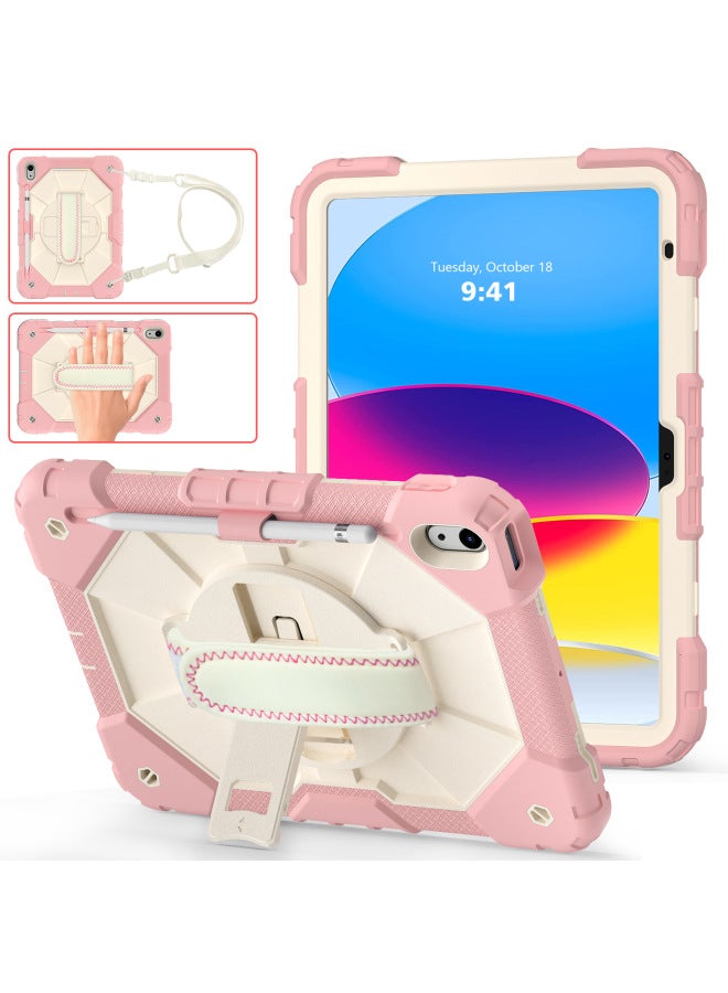 Applicable IPad10 Generation 10.9 Tablet Silicone PC Protective Case Air5/4 Hand Strap Rotating Bracket 10.2 Drop-resistant Shell