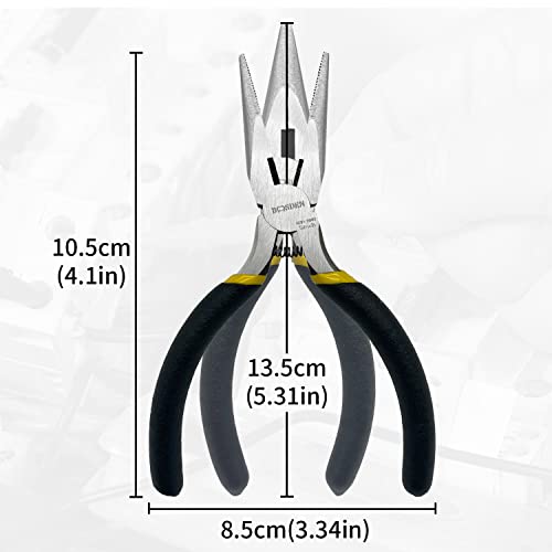 BOOSDEN 5 Pack Mini Precision Pliers Set, Small Needle Nose Pliers with Wire Cutter, Black - Image 2