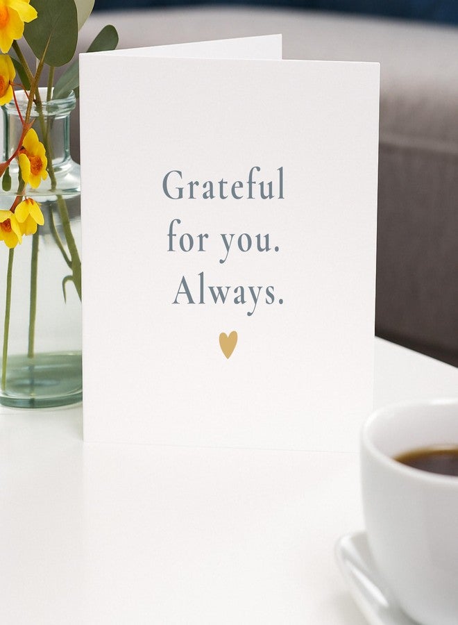 TEEMI Grateful For You. Always. | Simple Thank You Card for Friends, Family or Partner | Minimalist Emotional Greeting Card - Image 3