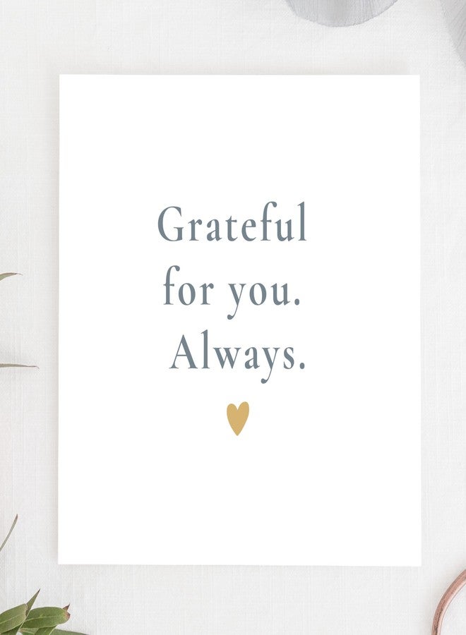 TEEMI Grateful For You. Always. | Simple Thank You Card for Friends, Family or Partner | Minimalist Emotional Greeting Card - Image 5