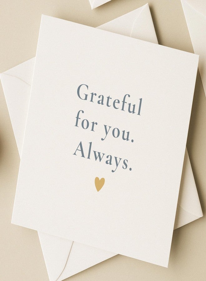 TEEMI Grateful For You. Always. | Simple Thank You Card for Friends, Family or Partner | Minimalist Emotional Greeting Card - Image 2