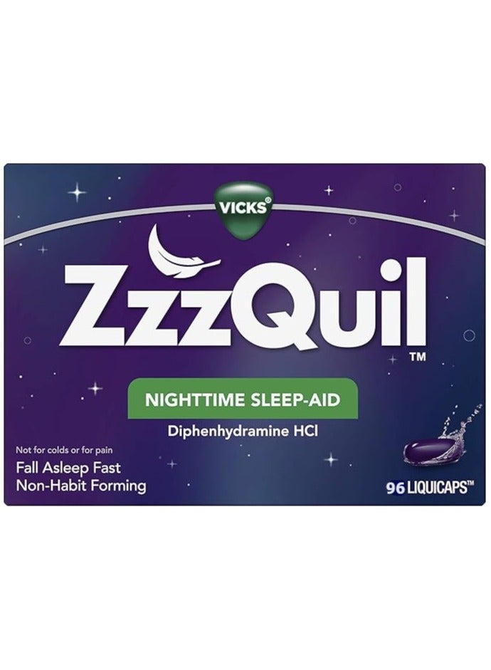 Vicks Nighttime Sleep-AID, 96 Liquicaps - Image 1