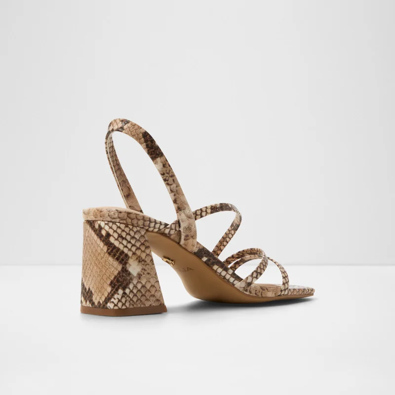الدو Atlanticus-In Women's Brown Block Heel Sandals