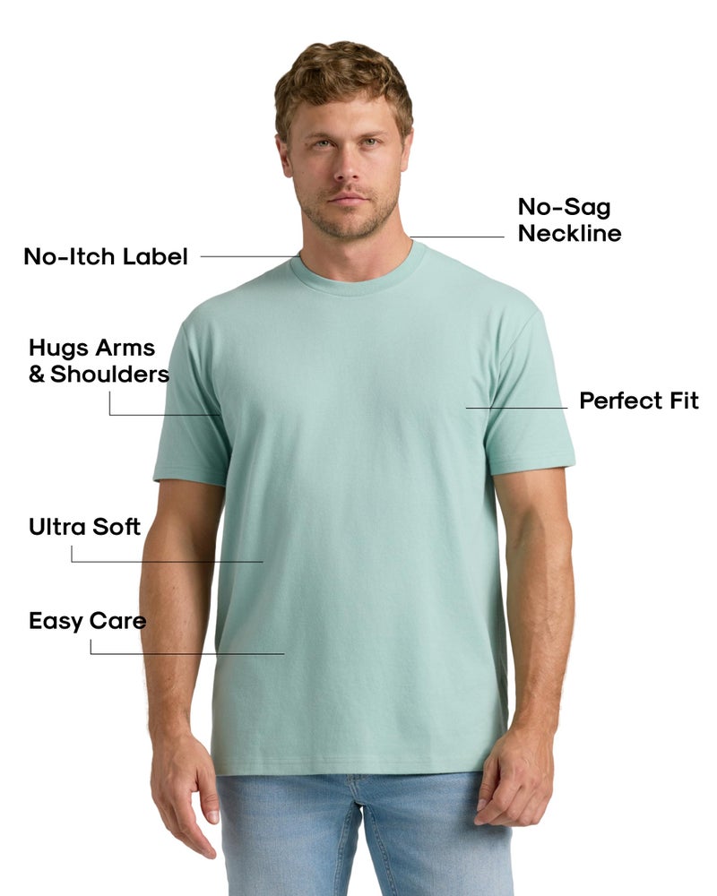 True Classic Mens T-Shirts â€“ Short Sleeve Crew Neck T Shirts for Man, Cotton Blend Plain Novelty Men's T-Shirts, Pack of 6, Variety, XL - Image 3