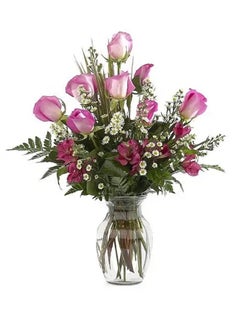 ماركة غير محددة فازة زجاج شفاف 20سم  - Image 3