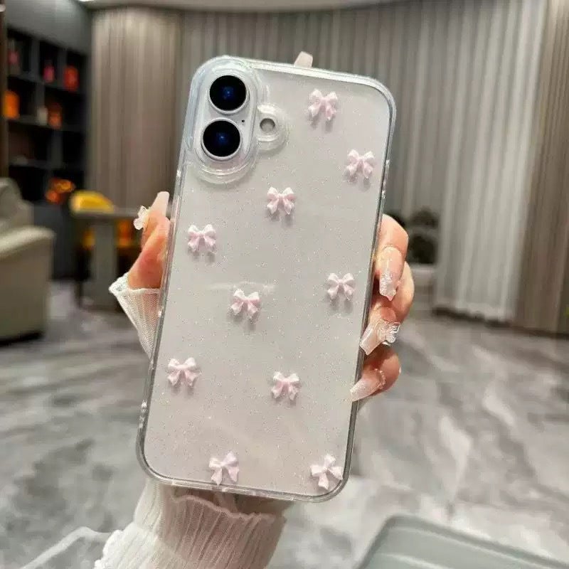 جليتر مسحوق قوس أبل 16Promax حالة الهاتف المحمول مناسبة لـ Iphone17Air شفافة الموضة النسائية - Image 1