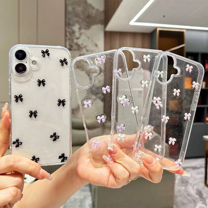 جليتر مسحوق قوس أبل 16Promax حالة الهاتف المحمول مناسبة لـ Iphone17Air شفافة الموضة النسائية - Image 3