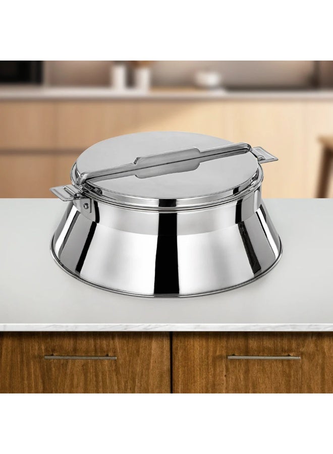 Almarjan Al Marjan Stainless Steel Insulated Hot Pot 35CM 6000ML Silver (H25P8) – Dalal Collection Family Serving Casserole - Image 1