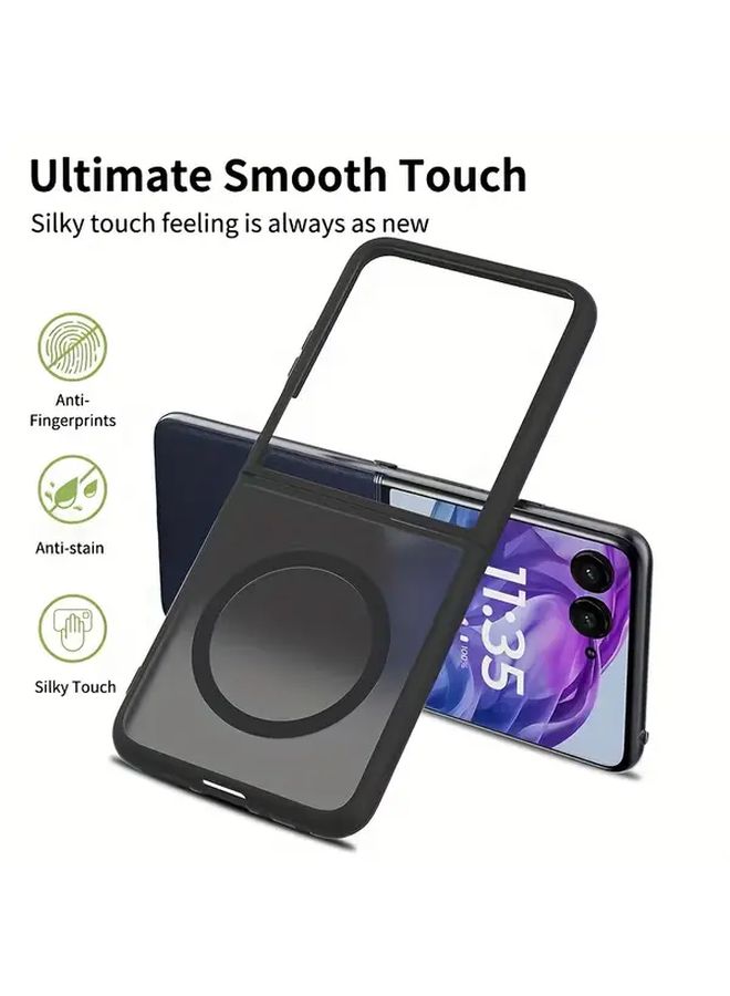 White Magnetic Matte Phone Case Compatible With Motorola Razr 2025 - Image 2