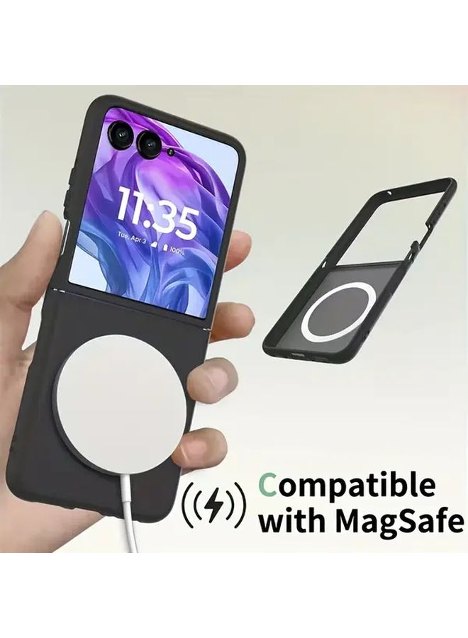 White Magnetic Matte Phone Case Compatible With Motorola Razr 2025 - Image 3
