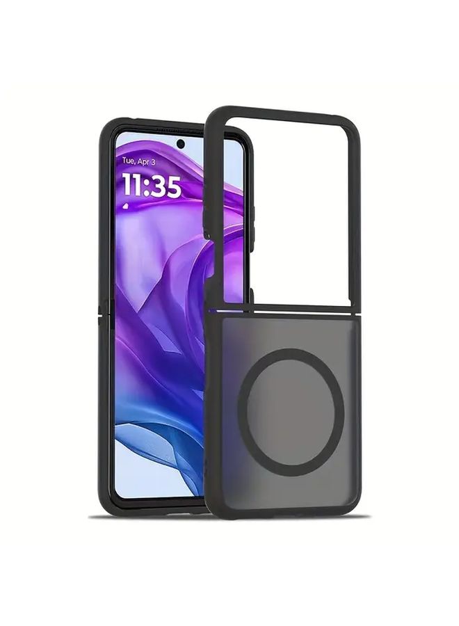 White Magnetic Matte Phone Case Compatible With Motorola Razr 2025 - Image 5