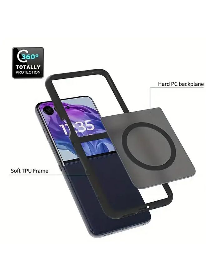 White Magnetic Matte Phone Case Compatible With Motorola Razr 2025 - Image 4