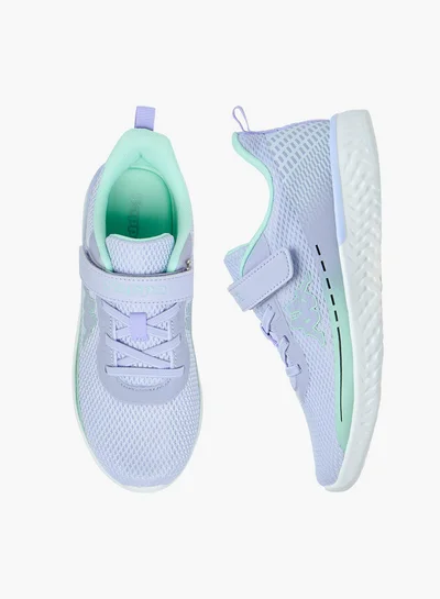 Kappa Girls' Mesh Panelled Sports Shoes with Hook and Loop Closure
