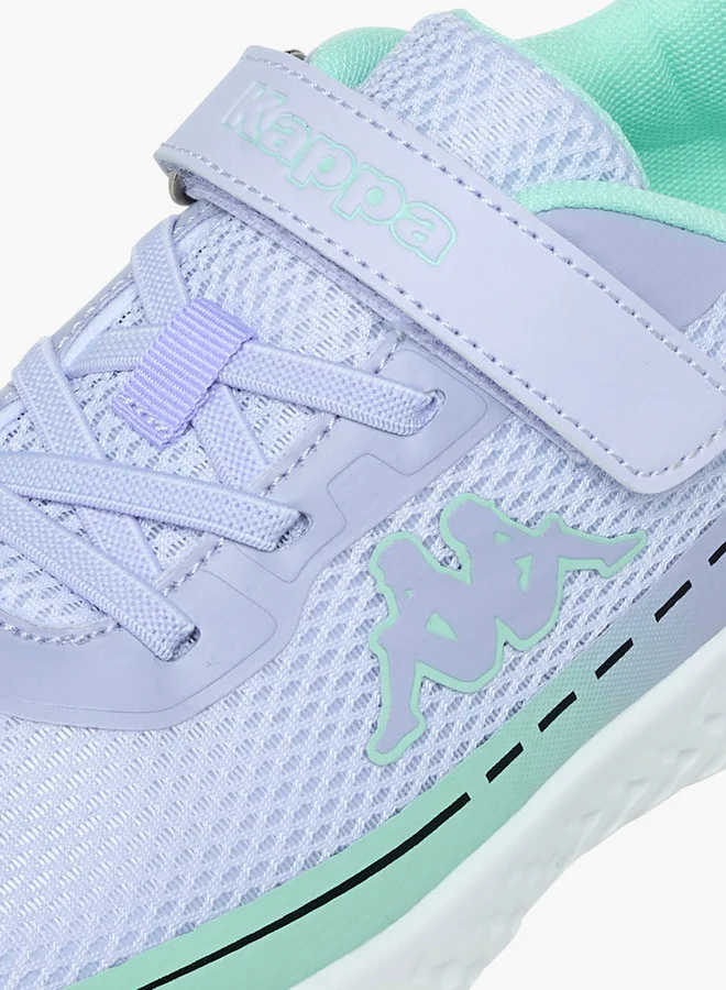Kappa Girls' Mesh Panelled Sports Shoes with Hook and Loop Closure
