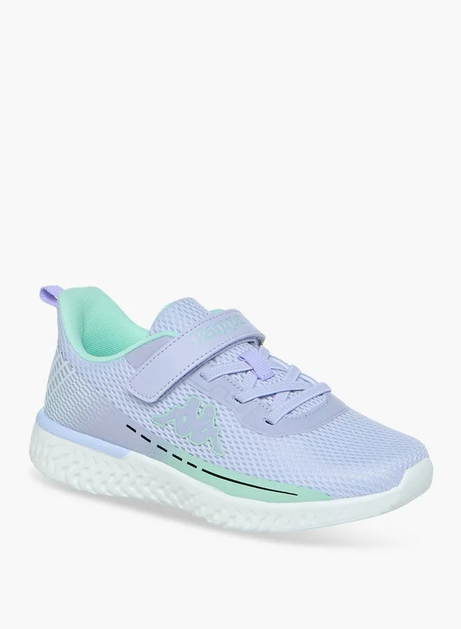Kappa Girls' Mesh Panelled Sports Shoes with Hook and Loop Closure