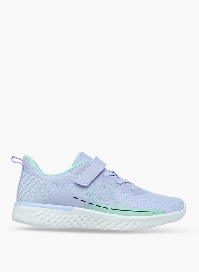 Kappa Girls' Mesh Panelled Sports Shoes with Hook and Loop Closure