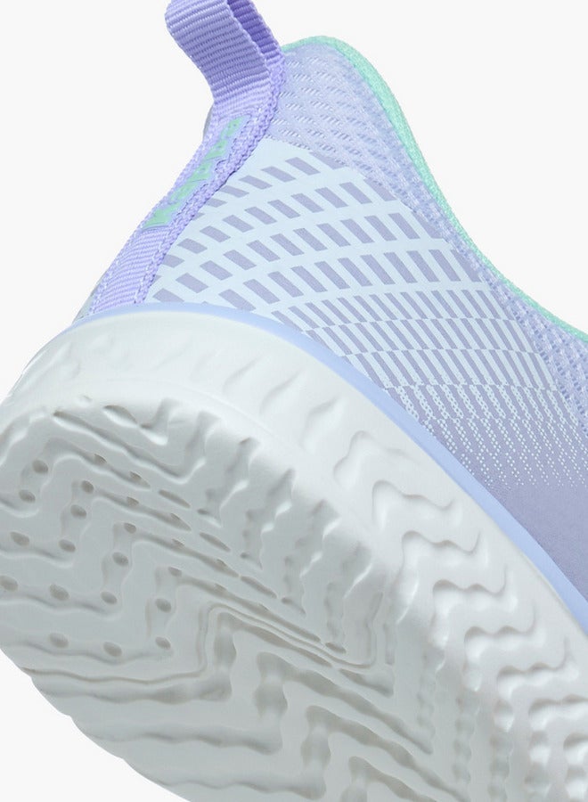 Kappa Girls' Mesh Panelled Sports Shoes with Hook and Loop Closure - Image 5