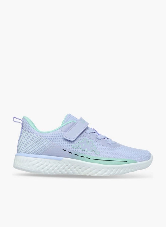 Kappa Girls' Mesh Panelled Sports Shoes with Hook and Loop Closure - Image 3