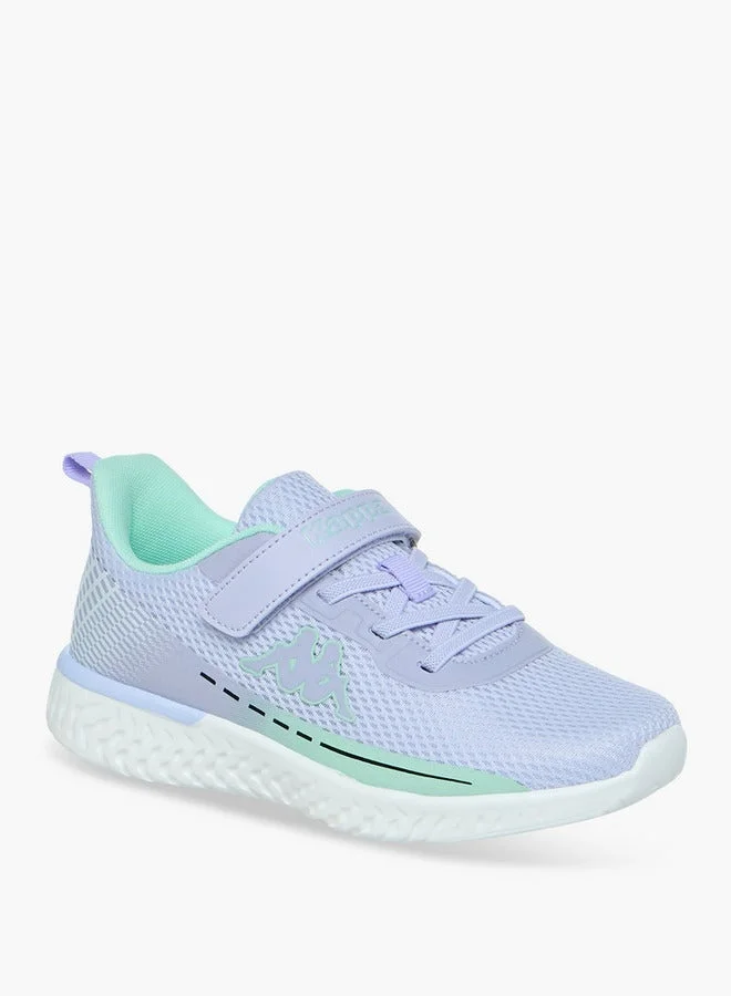 Kappa Girls' Mesh Panelled Sports Shoes with Hook and Loop Closure