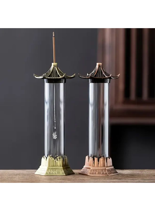 Bronze Pagoda Incense Holder Metal Reversal Flow Smoking Censer for Meditation Yoga Home Decor Gift - Image 2