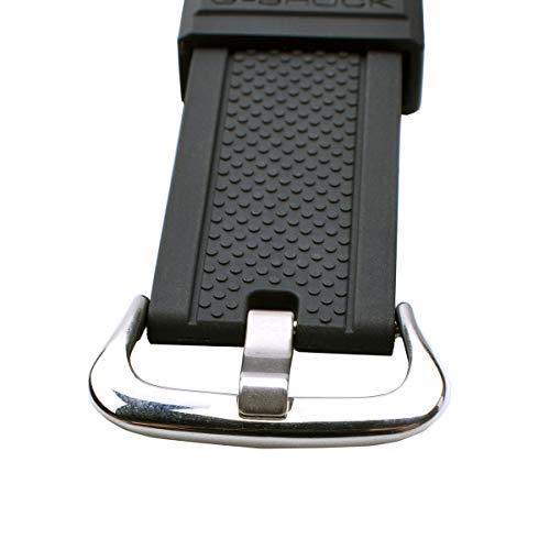 OliBoPo Waterproof Natural Resin Replacement Watch Strap for Casio GST-210 GST-W110 GST-W100 GST-S110 GST-S100 GST-B100 GST-S300 (Black/Silver Buckle) - Image 4