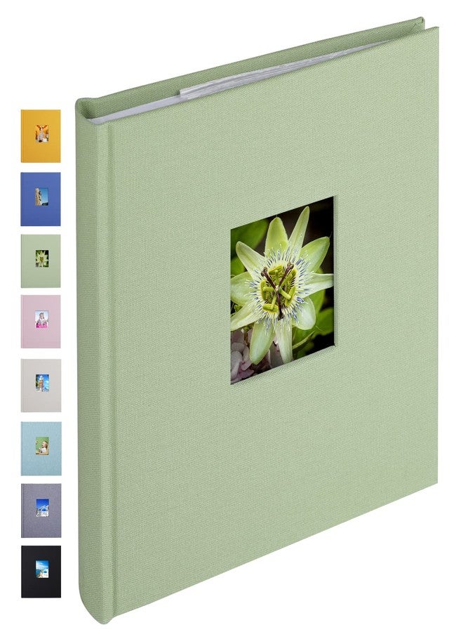 1DOT2 Photo Album 4x6 Hold 60 Photos with Memo Vertical Slip-in Pockets Photo Book, Linen Cover Picture Photo Albums with Writing Space for Wedding Baby Mother's Day Sage Green - Image 1