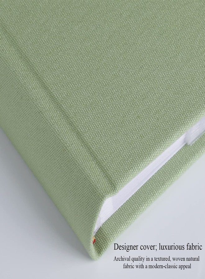 1DOT2 Photo Album 4x6 Hold 60 Photos with Memo Vertical Slip-in Pockets Photo Book, Linen Cover Picture Photo Albums with Writing Space for Wedding Baby Mother's Day Sage Green - Image 4