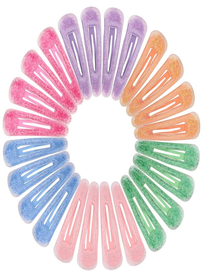 KIUEZIR 24PCS Colorful Snap Hair Clips for Girls Women Nonslip, Cute Hair Barrettes for Girls, Stylish Hair Accessories for Toddler Kids - Image 1