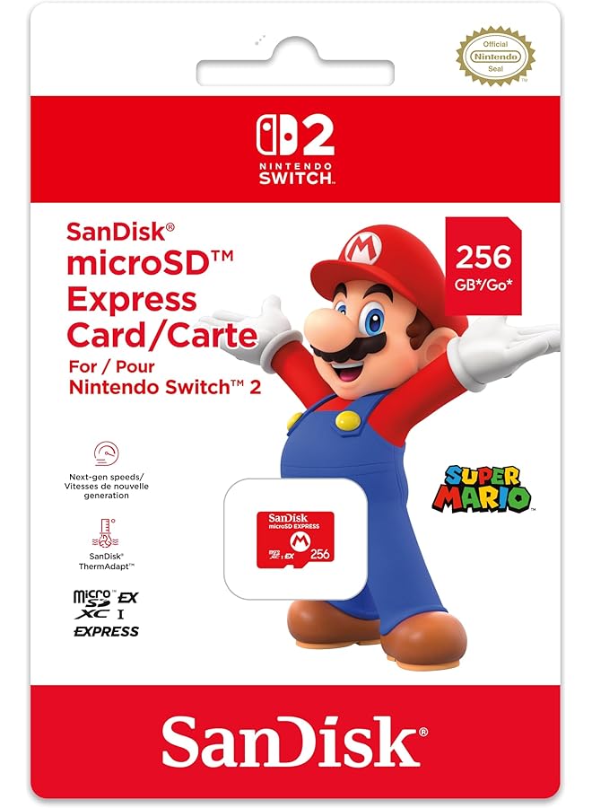 Nintendo Switch 2 Sandisk Microsd Express Card 256 Gb
