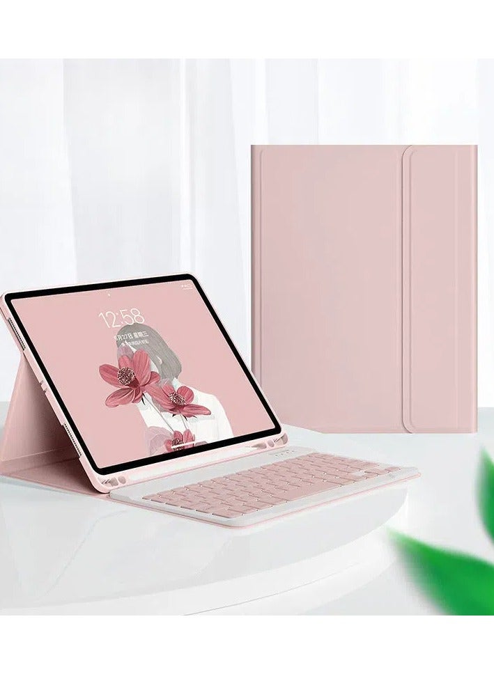 general Magnetic Arabic and English Keyboard Case Compatible with Samsung Galaxy Tab S8 11 Inch 2022 (SM-X700/SM-X706)/S7 2020 (SM-T870/T875) with Pencil Holder Case with Bluetooth Keyboard
