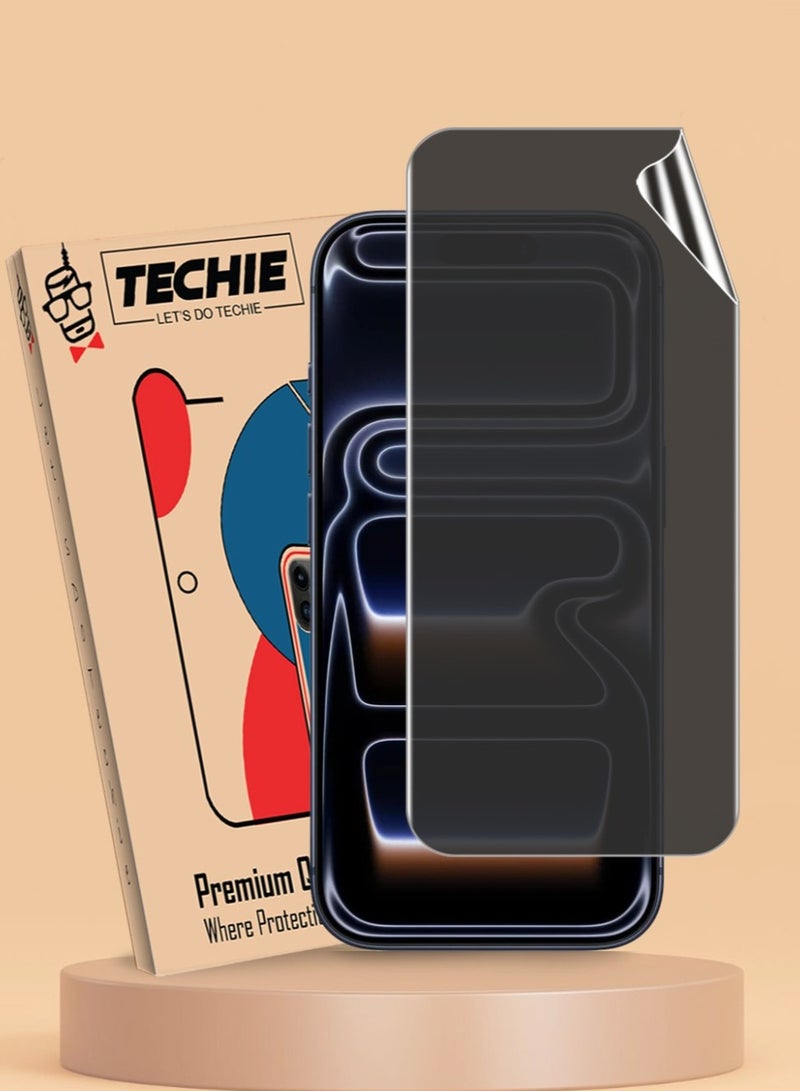 Techie iPhone 17 Pro Screen Protector – Matte Privacy HD Hydrogel Film, Full Coverage, Anti-Scratch, Self-Healing, Smooth Touch, Bubble-Free, Easy Installation (Hoco Series) - Image 1