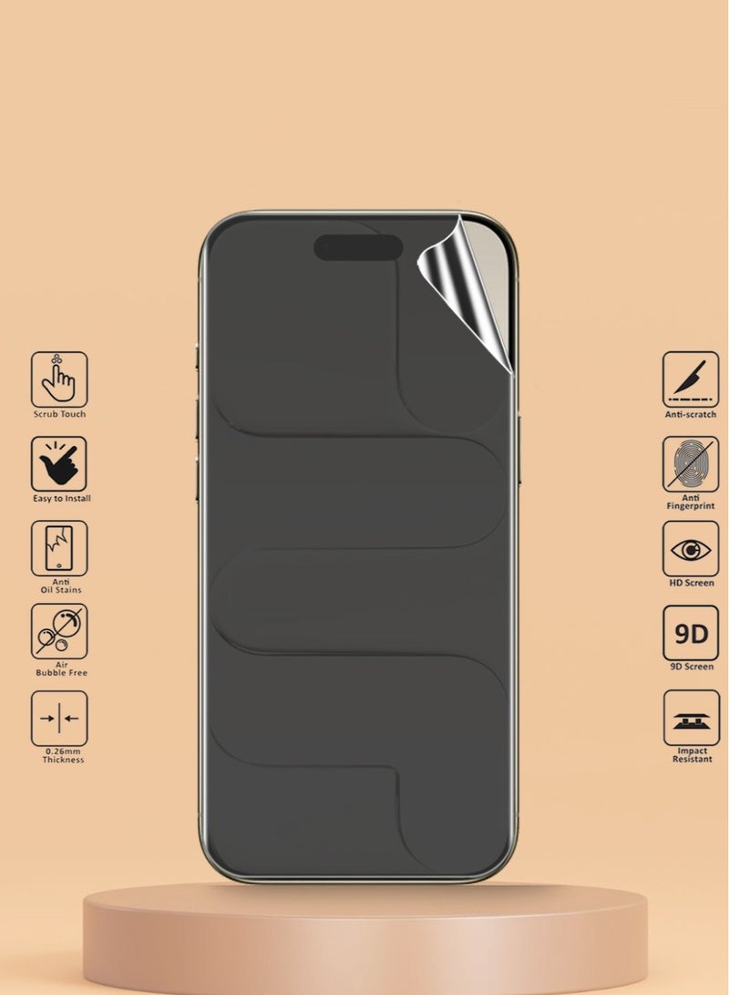 Techie iPhone 17 Pro Screen Protector – Matte Privacy HD Hydrogel Film, Full Coverage, Anti-Scratch, Self-Healing, Smooth Touch, Bubble-Free, Easy Installation (Hoco Series) - Image 3