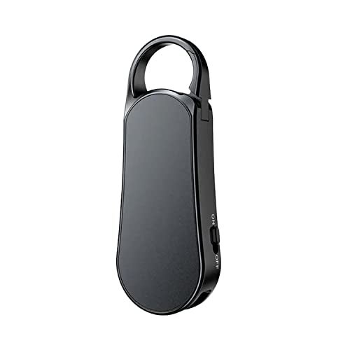 RENMAX® Digital Voice Recorder MP3 Player Key Chain Metal Body Rechargeable Voice Activated Recording 32GB Black - 1Pc - Image 1