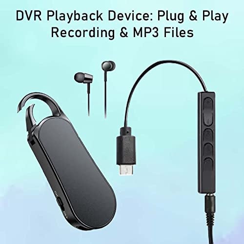 RENMAX® Digital Voice Recorder MP3 Player Key Chain Metal Body Rechargeable Voice Activated Recording 32GB Black - 1Pc - Image 5