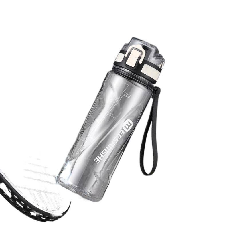 قارورة مياه رياضية باللون الأسود - 650 ml مع مقبض بمقبض سهل الحمل للرحلات اليومية لترتيب الأغراض للاستخدام العملي - Image 2