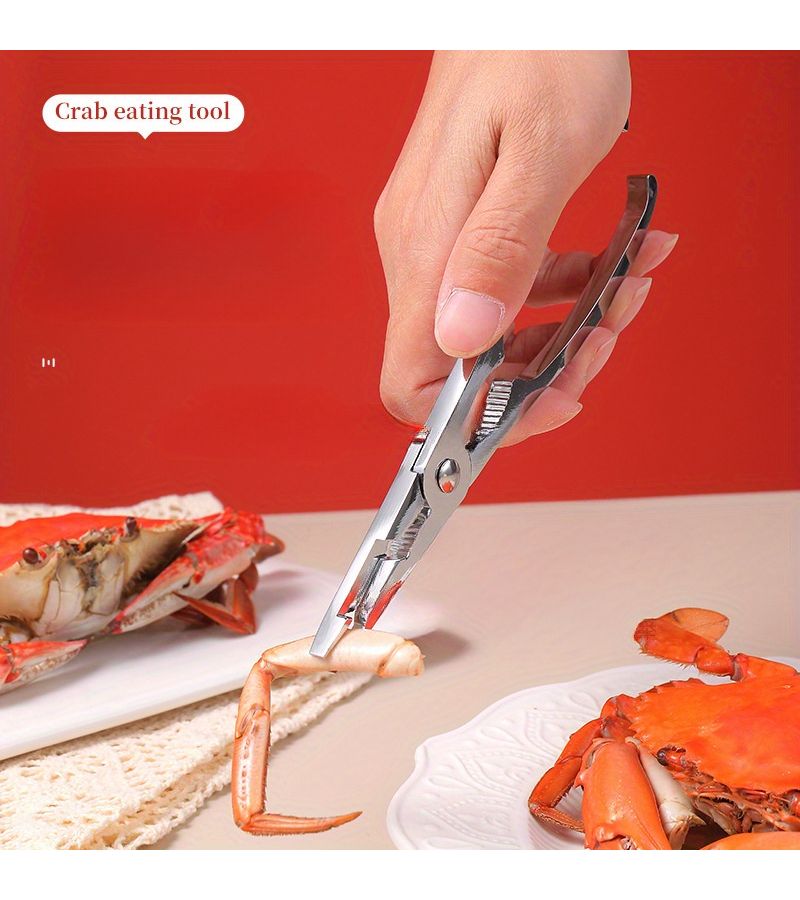 1 Pc Silvery Crab Tool Professional Shellfish Seafood Utensil - Image 1