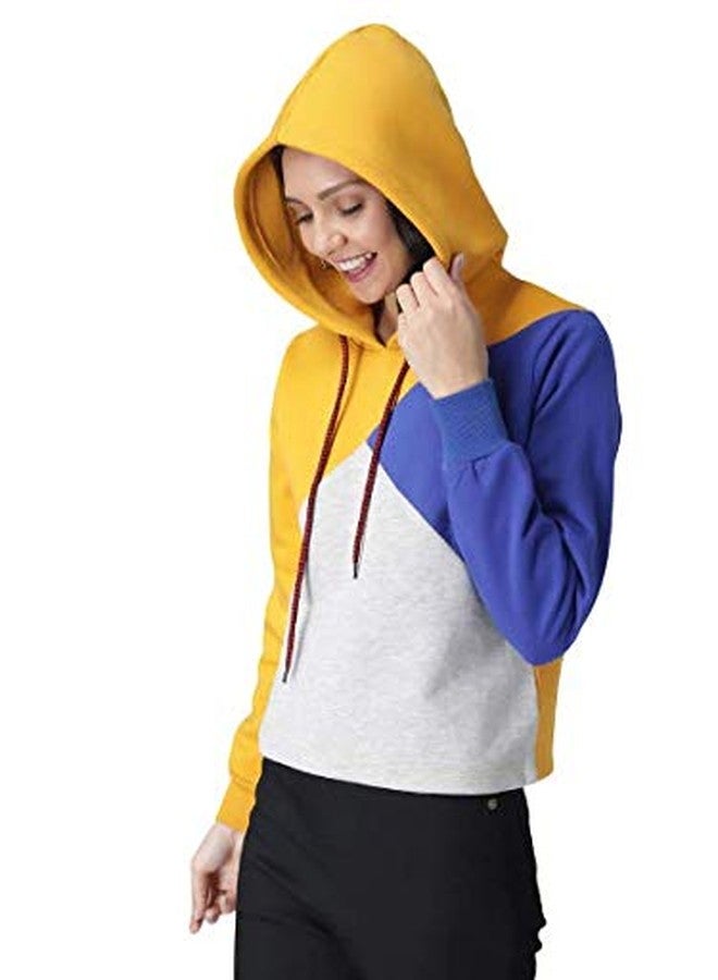 KOTTY Womens Full Sleeve Sweatshirt(YellowBlueSilver,L) - Image 2