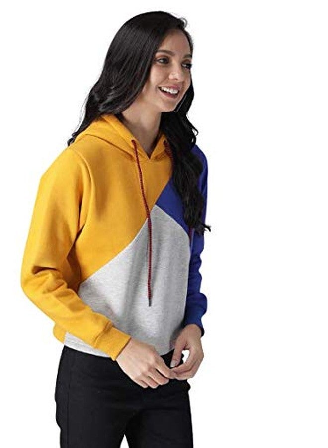 KOTTY Womens Full Sleeve Sweatshirt(YellowBlueSilver,L) - Image 3