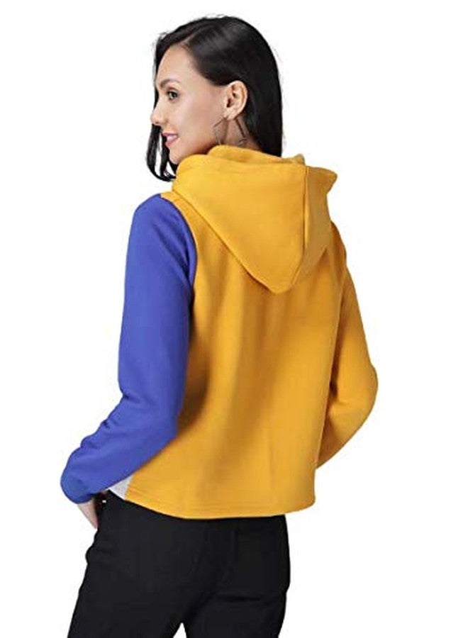 KOTTY Womens Full Sleeve Sweatshirt(YellowBlueSilver,L) - Image 5