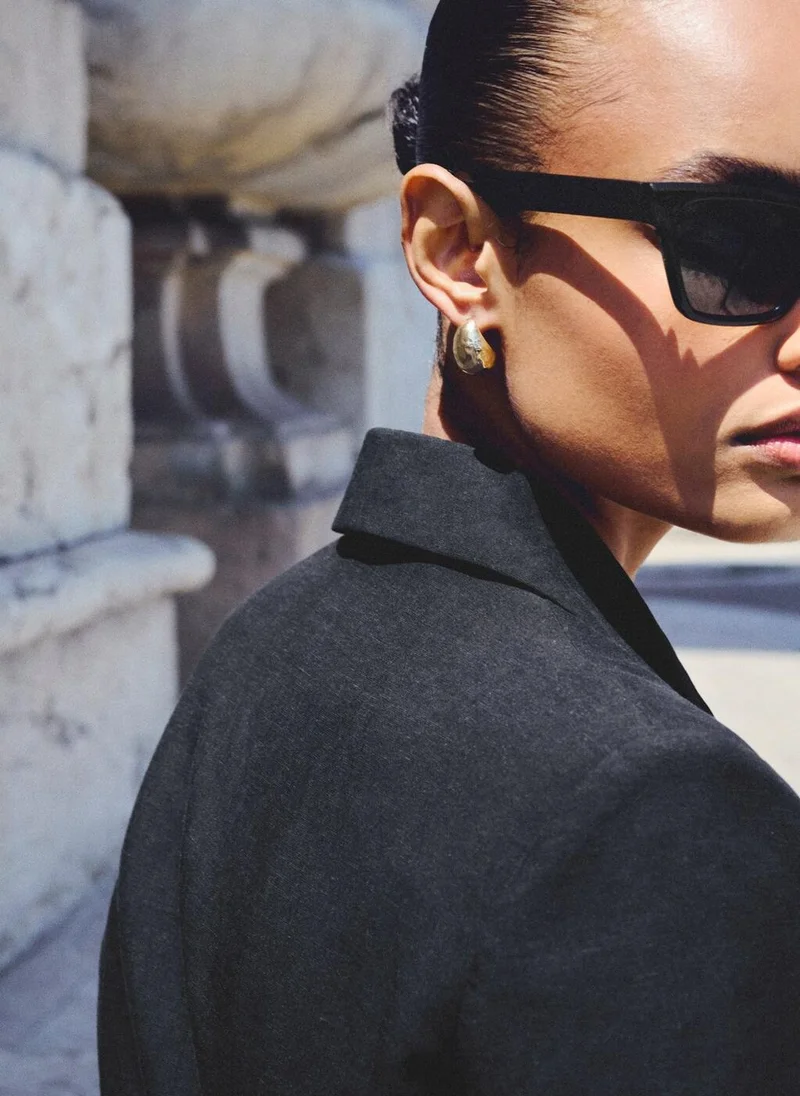 MANGO  Textured drop earrings for Women | Best Price UAE