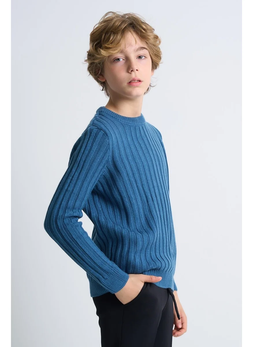 Alexander Gardi Patterned Long Sleeve Knitted Kids Sweater