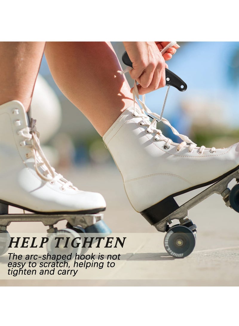 SOLARAE 2 Pieces Ice Skate Lace Tightener Tool, Figure Skate Wire Lace Tightener Puller Tool, Sports Folding Lace Tightener for Ice Skates Figure Skates Boots Shoes - Image 2