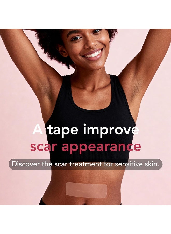LANISKA Professional Medical Silicone Scar Tape, Collagen Scar Tape, Cuttable Waterproof Roll Tape, Hydrocolloid Patch Plasters Self-Adhesive, Waterproof Dressings, Extra Thin, Safe And Effective - For Burn, Surgical Scars, Blister, Acne Care, Sterile And Waterproof (4*150CM) - Image 2
